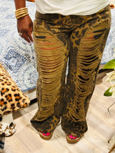 Load image into Gallery viewer, Leopard Distressed Pants