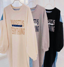Load image into Gallery viewer, Mindset Over Everything Sweatshirt Dress
