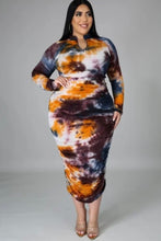 Load image into Gallery viewer, Plus Tye Dye Midi Dress
