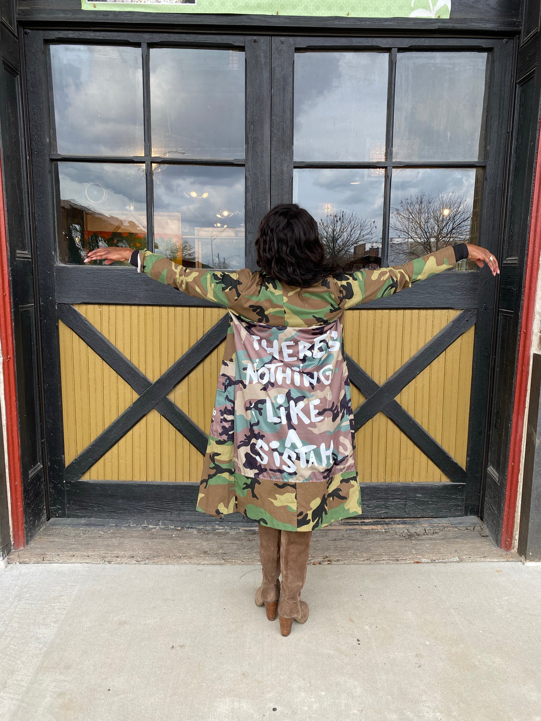There’s NOTHING Like A Sistah Long Camo Jacket