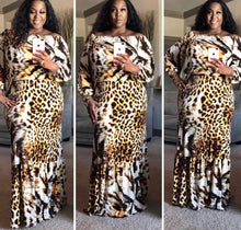 Load image into Gallery viewer, Two Piece Leopard Print Maxi Set
