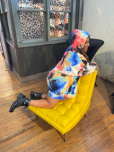 Load image into Gallery viewer, Multi Color Tie-Dye Hoodie Dress
