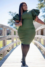 Load image into Gallery viewer, Bold &amp; Olive Midi Dress
