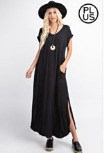 Load image into Gallery viewer, Plus She’s Tie up Maxi Dresses
