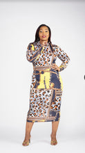 Load image into Gallery viewer, She’s Unstoppable Midi Leopard Dress
