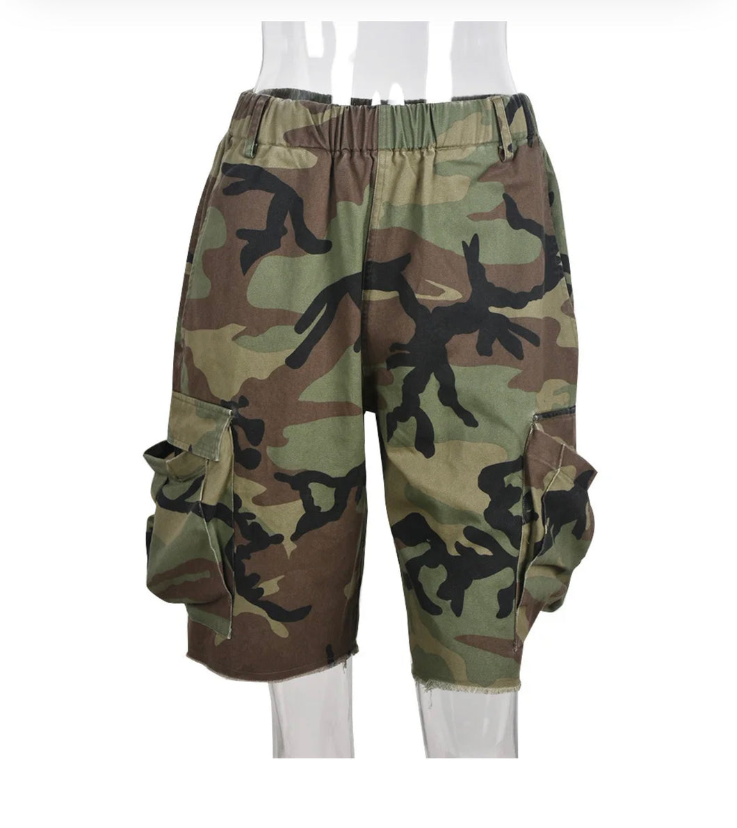 Camouflage Causal Cargo Shorts