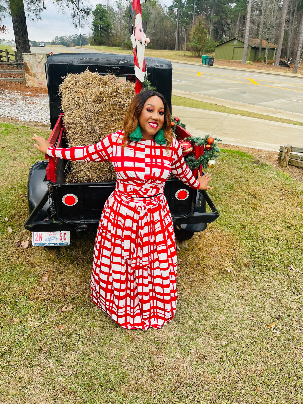 Red/White Maxi Set