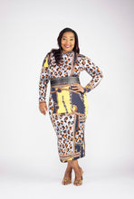 Load image into Gallery viewer, She’s Unstoppable Midi Leopard Dress
