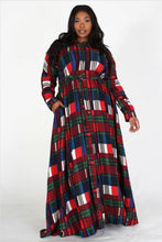 Load image into Gallery viewer, Multi Color Plaid Maxi Dress
